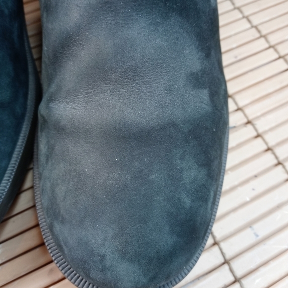 TEVA women's Foxy Bison Black Ankle Zip Heeled Harness Brushed Leather Boots Siz - Picture 4 of 11